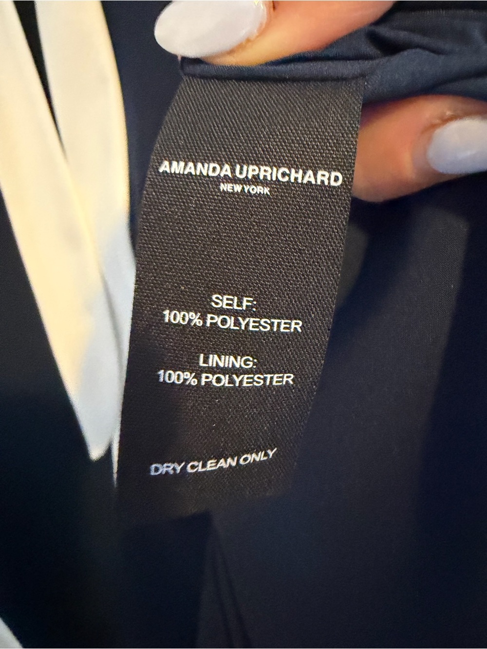 Amanda Uprichard Navy Oxford Dress NWOT - Picture 6 of 10